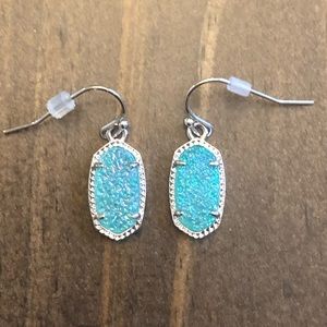 Kendra Scott Teal Drusy Earrings
